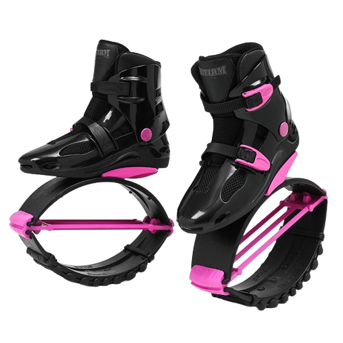 KANGAROO Boots – schwarz-dunkelrosa